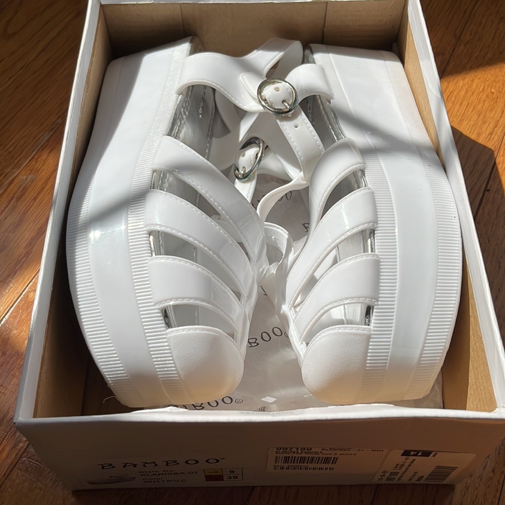 NWT Platform sandals by bamboo! A.k.a. jelly shoes!
